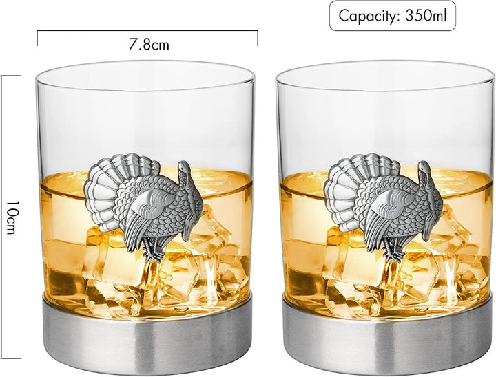 The Wine Savant Turkey Whiskey Glasses Set of 2