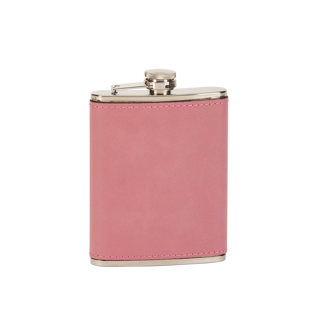 Leatherette Flask, Pink 8 Oz by Creative Gifts