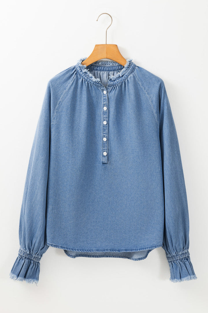 Buttoned Denim Top by Poppy Lee Lane