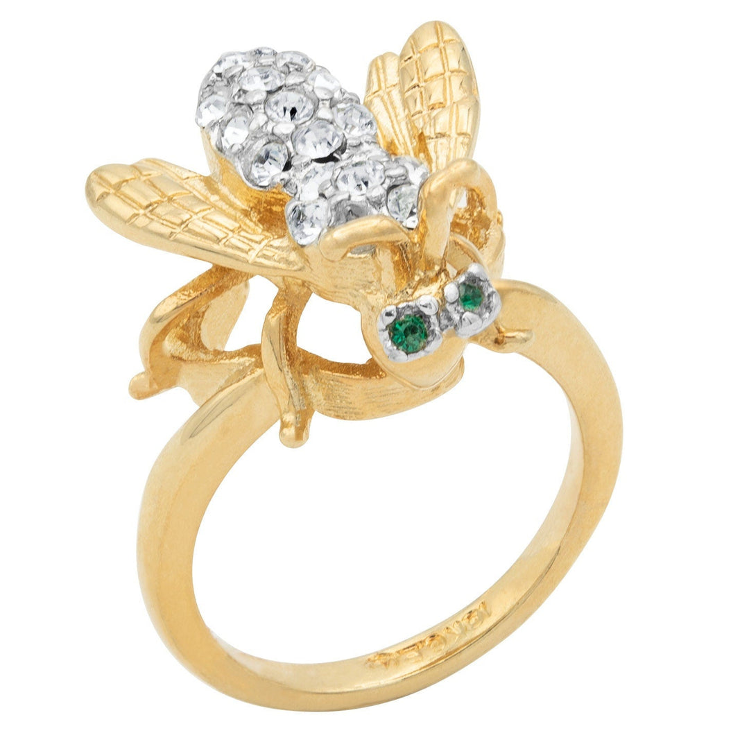 Emerald Eyes Bee Ring by PVD Vintage Jewelry