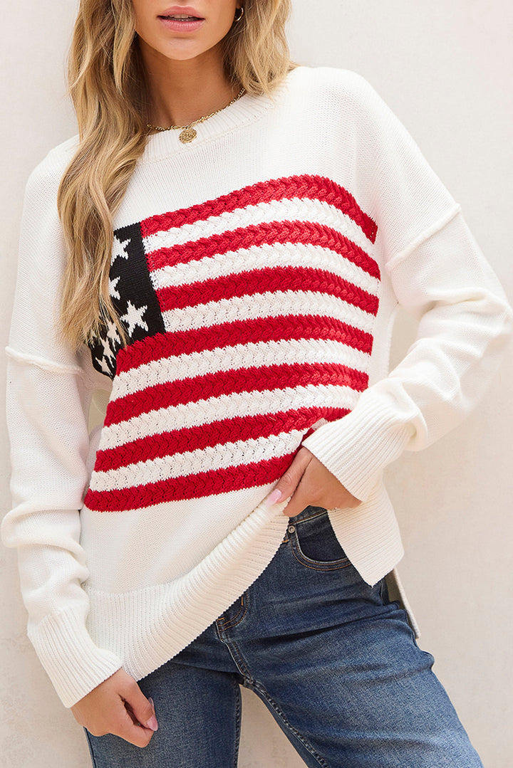 American Flag Sweater by Poppy Lee Lane