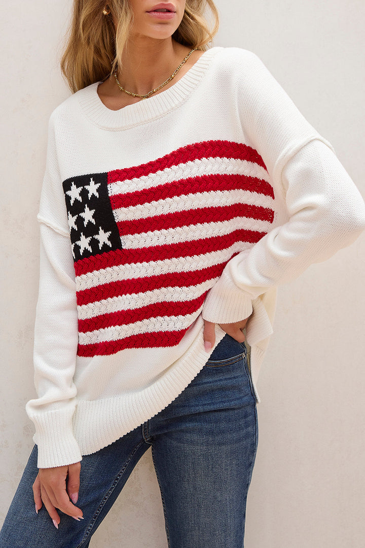 American Flag Sweater by Poppy Lee Lane