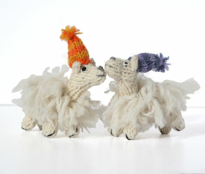 Long-haired Llama Ornament - set of 6 by Melange Collection