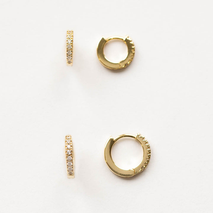 CZ Mini Huggie Earring by By Adina Eden