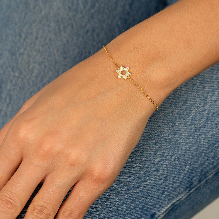 Pavé Star Of David Bracelet by By Adina Eden