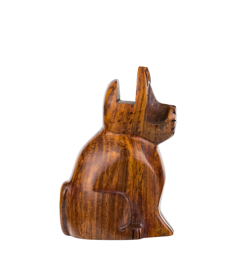 Cat Eyeglass Holder Stand - Hand Carved Wood by Matr Boomie