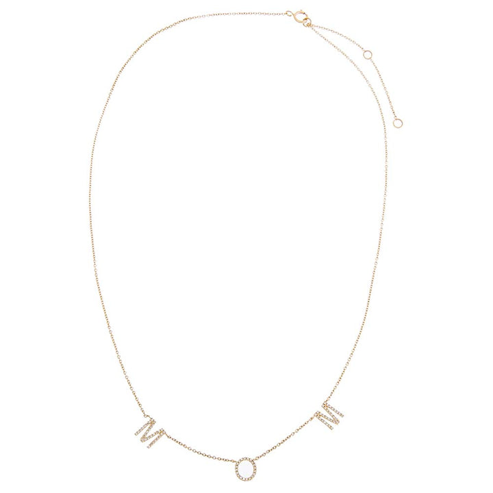 Diamond Pave Mom Necklace 14K by By Adina Eden