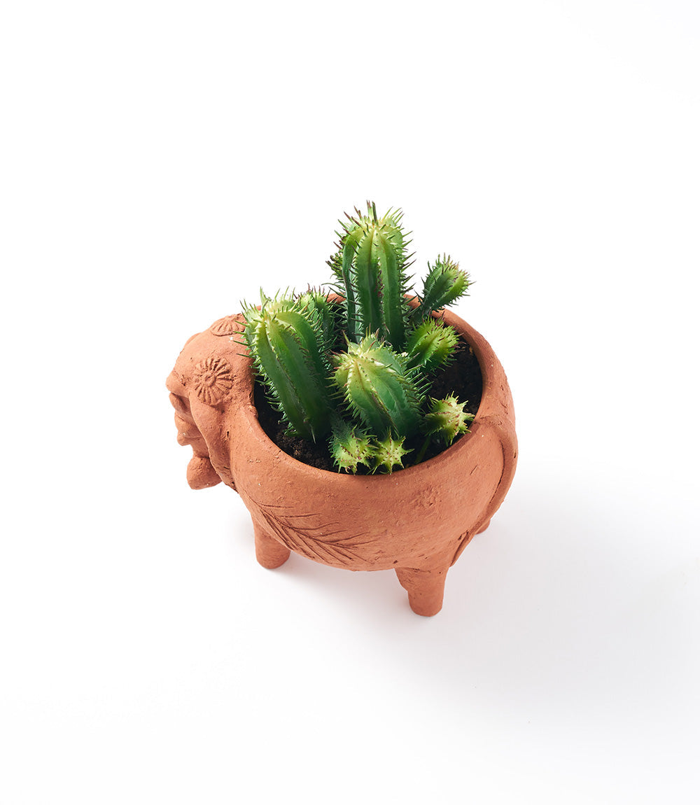 Rakshana Elephant Plant Pot - Terracotta by Matr Boomie