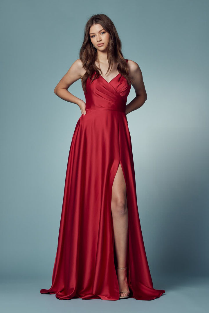 Double Breasted High Slit Long Bridesmaid & Prom Dress NXE1020