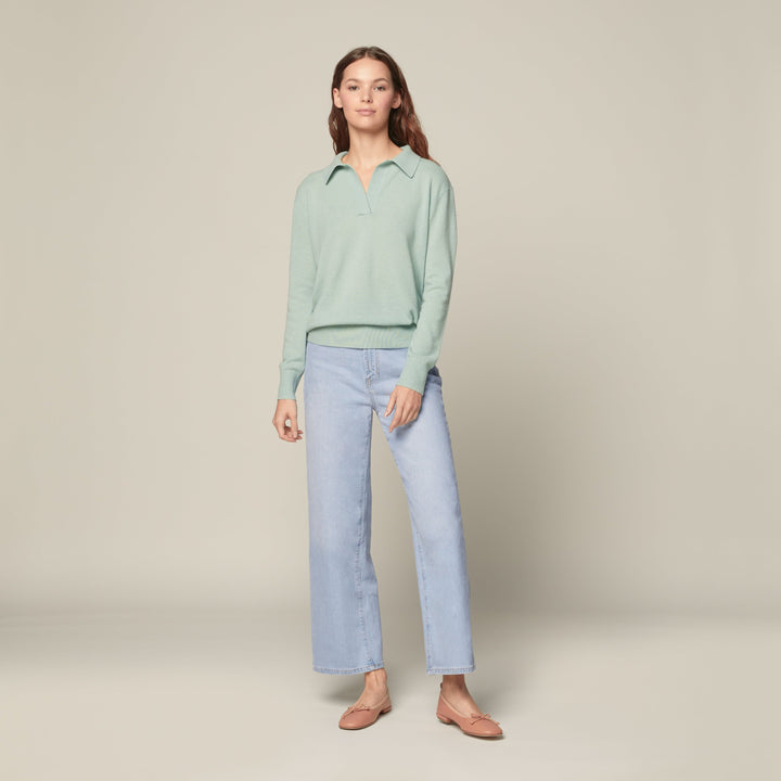 Camila Airy Cashmere Collared Sweater by Italic