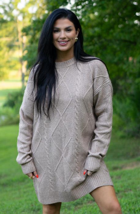 Cable Knit Sweater Dress by Poppy Lee Lane