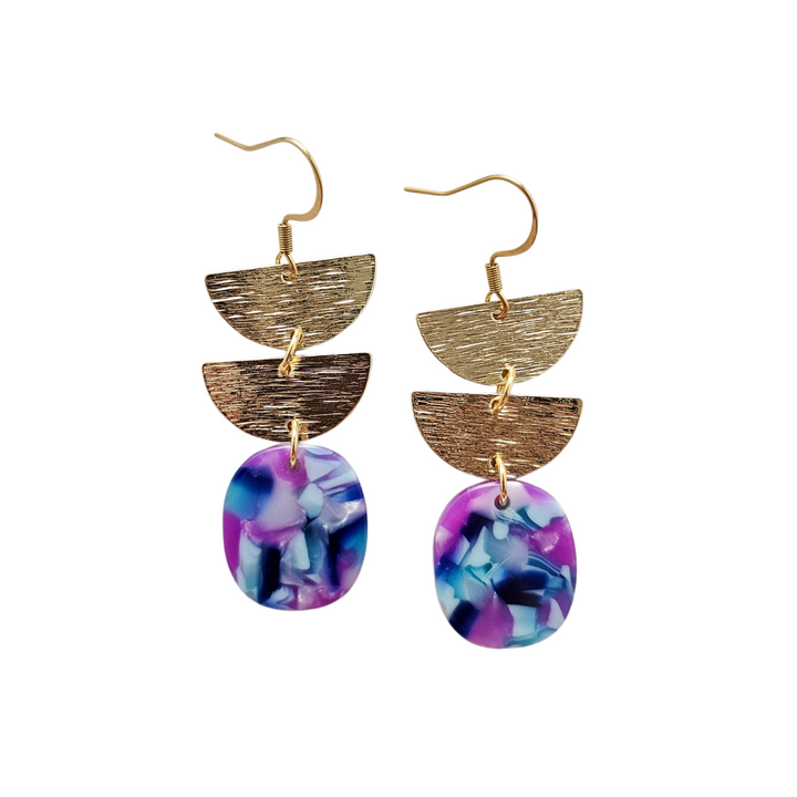 Elena Earrings - Purple Party by Spiffy & Splendid