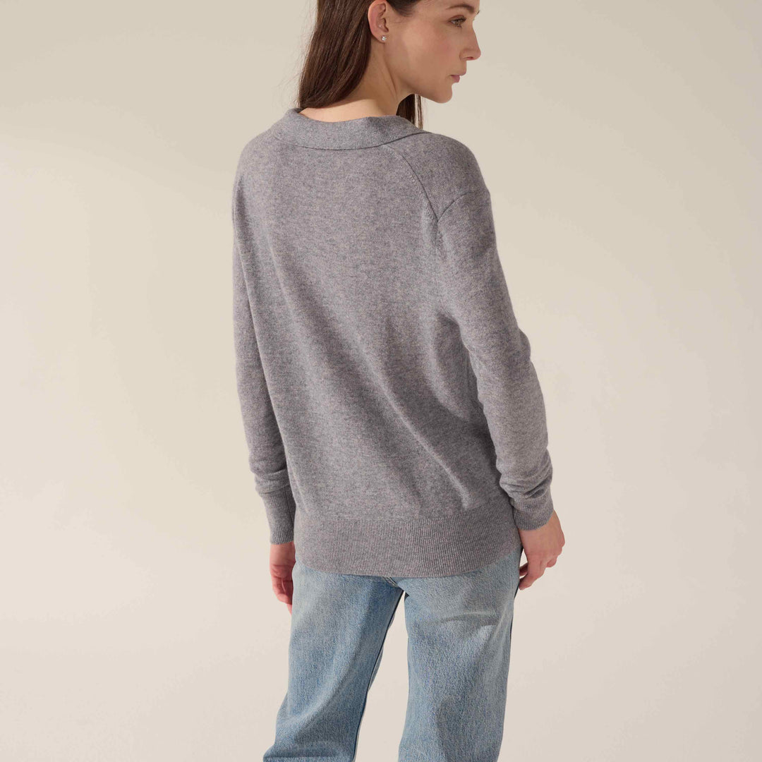 Camila Airy Cashmere Collared Sweater by Italic