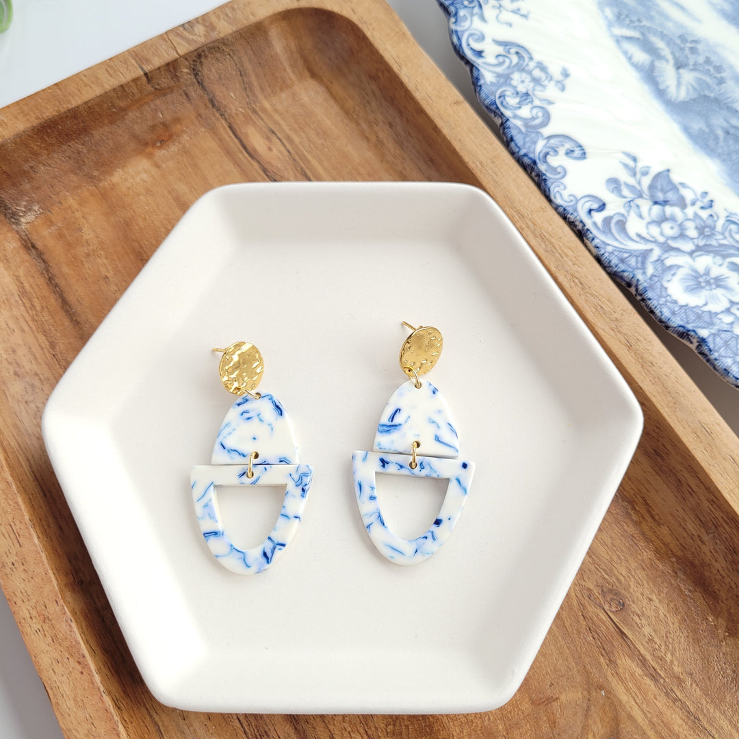 Athena Earrings- Greek Goddess Blue by Spiffy & Splendid