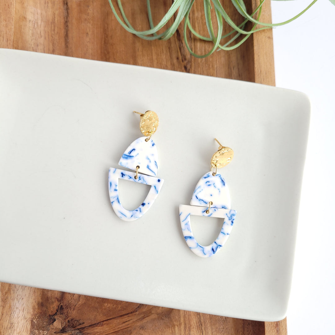 Athena Earrings- Greek Goddess Blue by Spiffy & Splendid