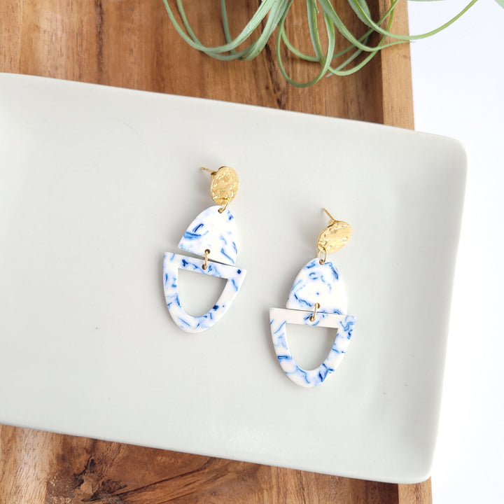 Athena Earrings- Greek Goddess Blue by Spiffy & Splendid