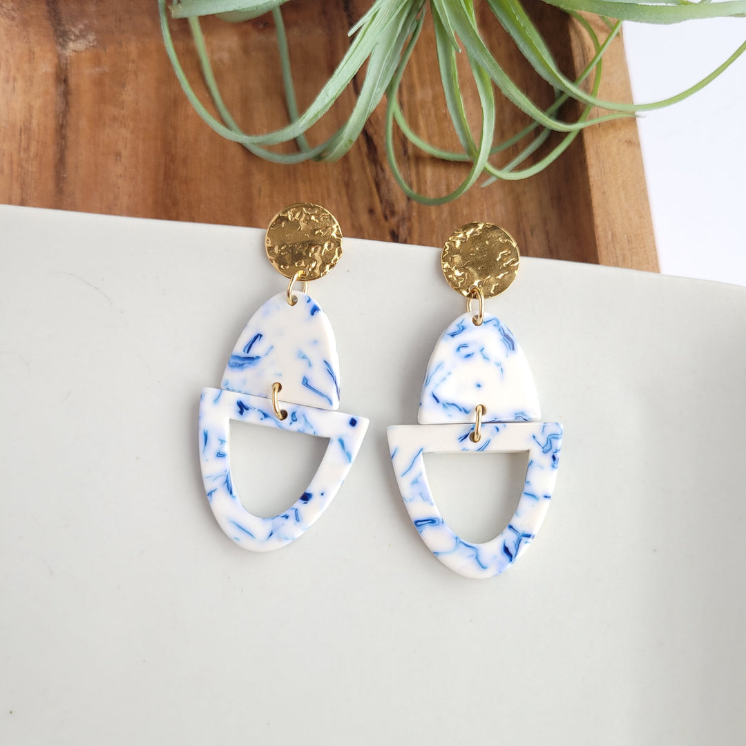 Athena Earrings- Greek Goddess Blue by Spiffy & Splendid