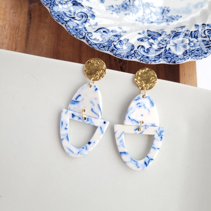 Athena Earrings- Greek Goddess Blue by Spiffy & Splendid