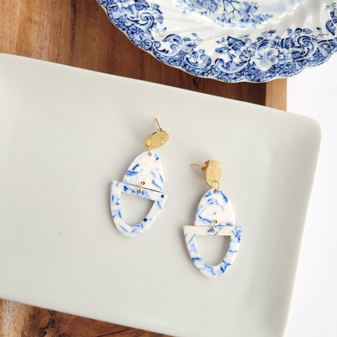 Athena Earrings- Greek Goddess Blue by Spiffy & Splendid