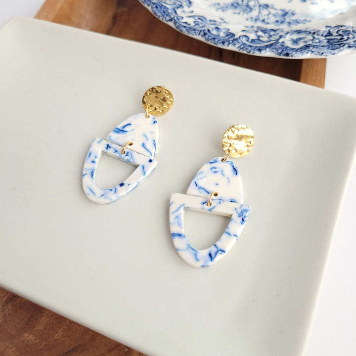 Athena Earrings- Greek Goddess Blue by Spiffy & Splendid