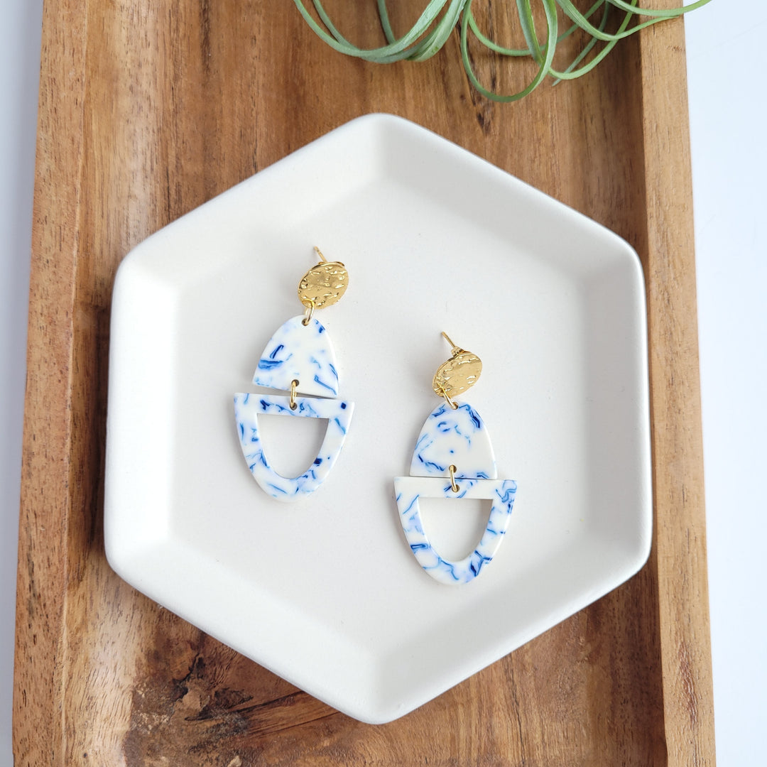 Athena Earrings- Greek Goddess Blue by Spiffy & Splendid