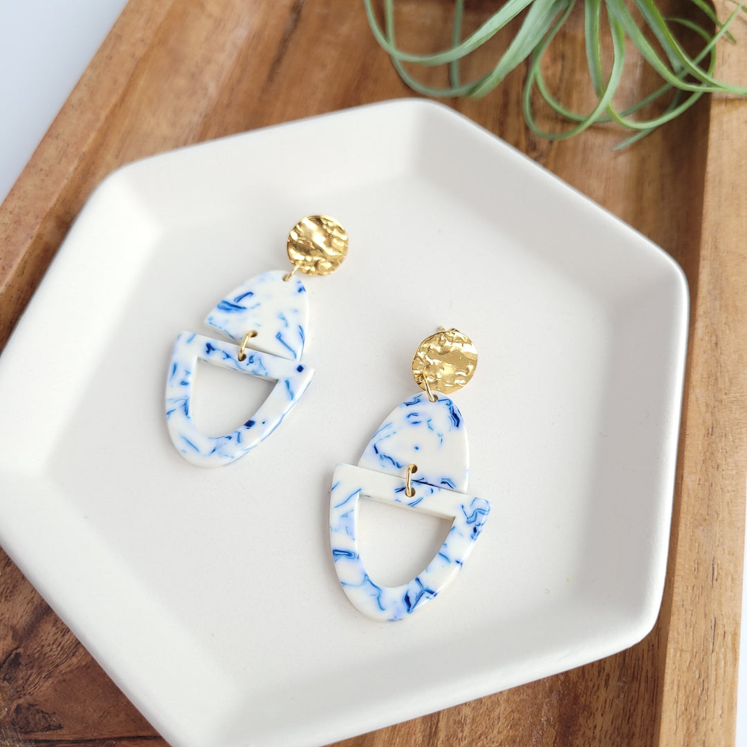 Athena Earrings- Greek Goddess Blue by Spiffy & Splendid