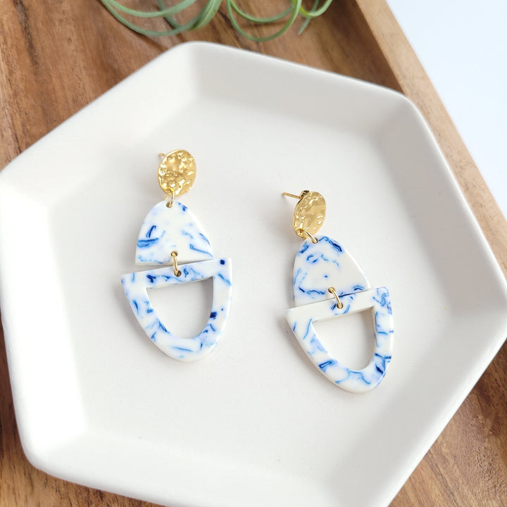 Athena Earrings- Greek Goddess Blue by Spiffy & Splendid