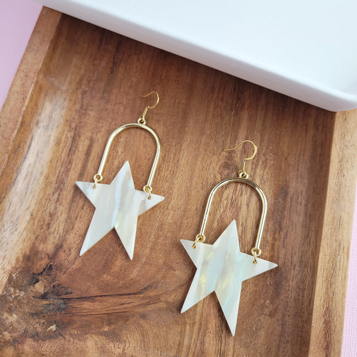 Rosie Star Earrings - Ivory by Spiffy & Splendid