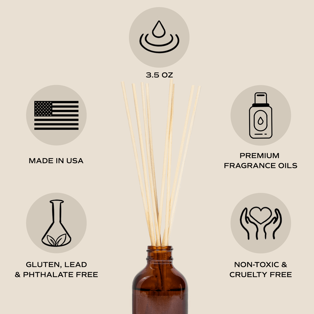 Warm and Cozy Amber Reed Diffuser by Sweet Water Decor