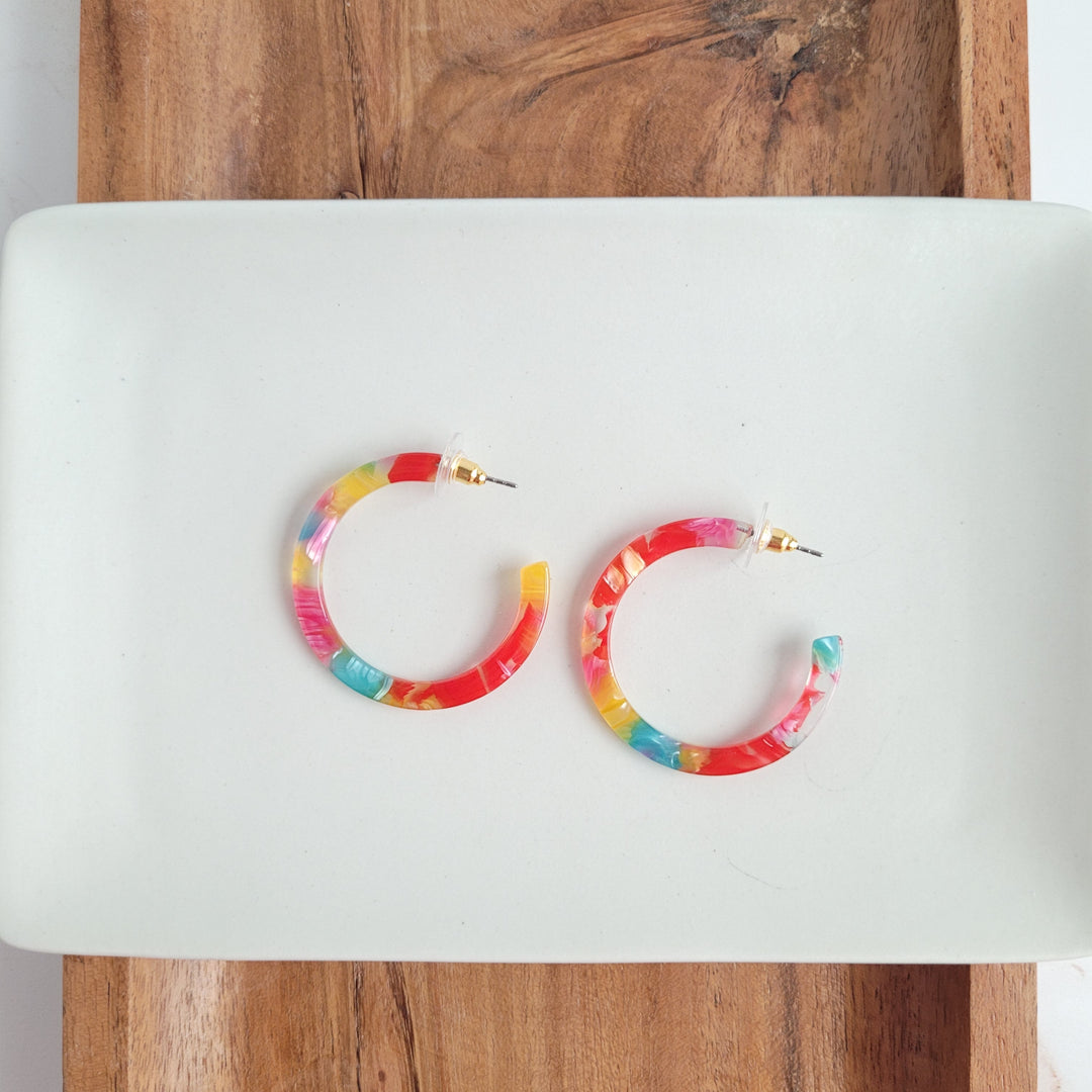 Camy Hoops - Rainbow Confetti by Spiffy & Splendid