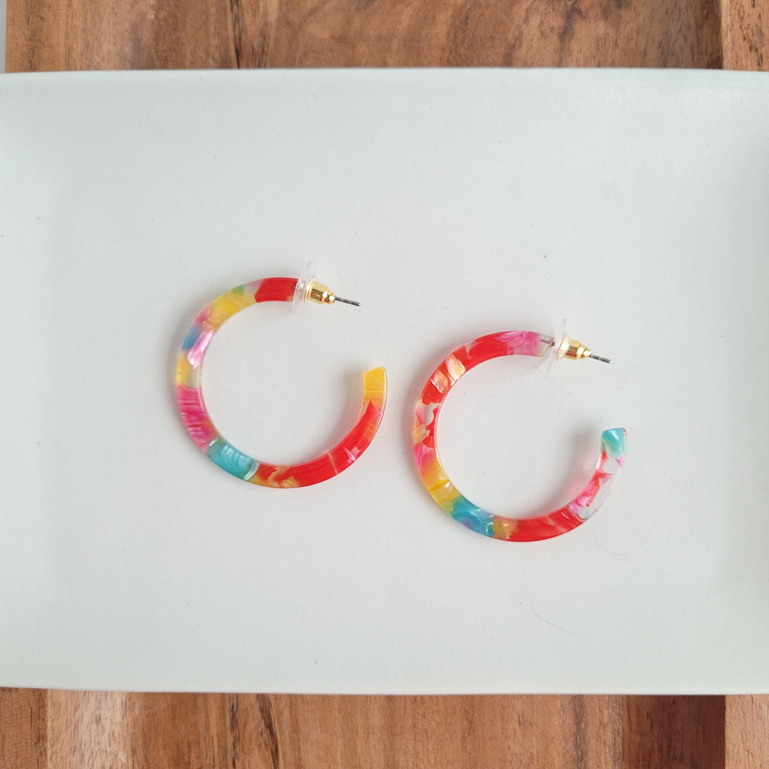 Camy Hoops - Rainbow Confetti by Spiffy & Splendid