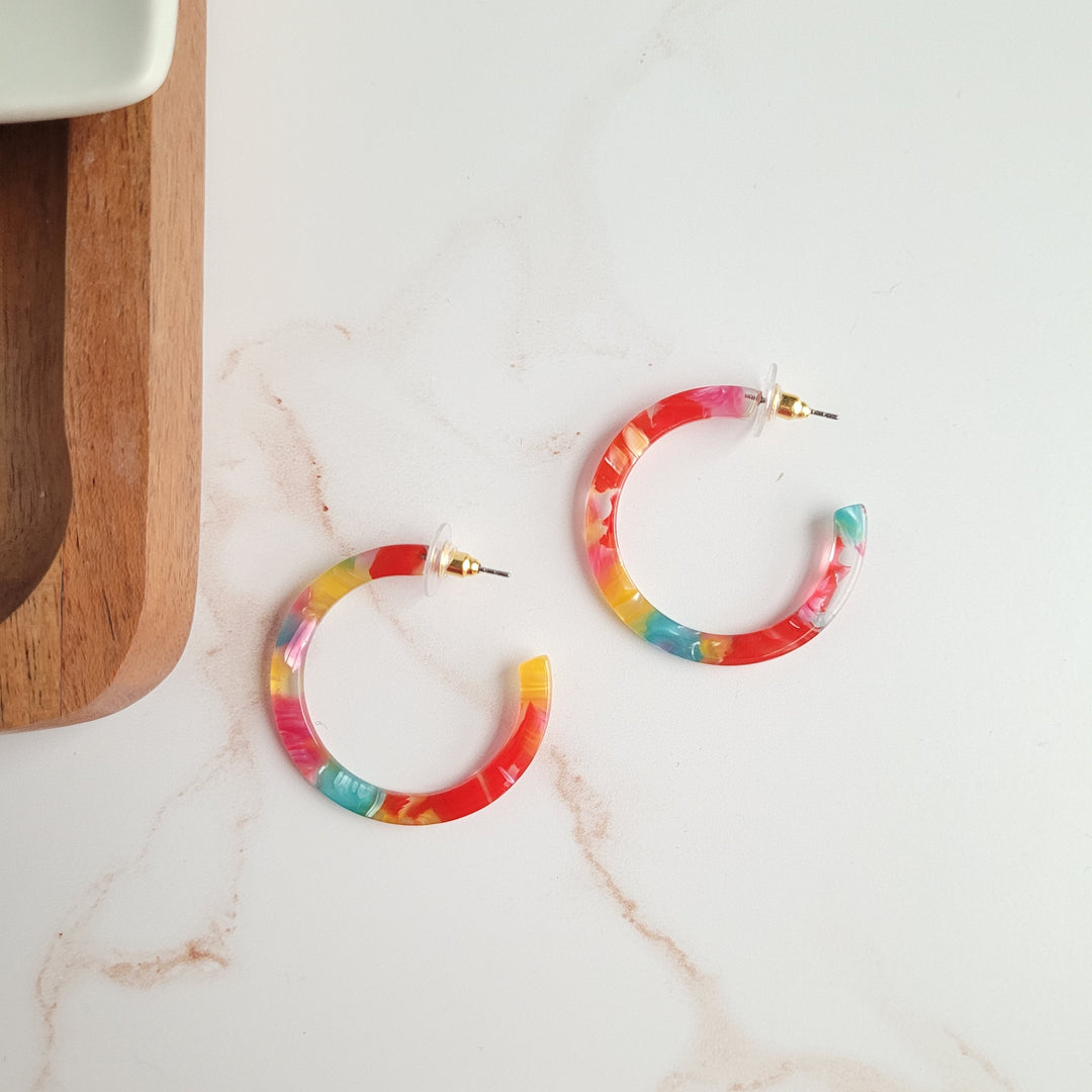 Camy Hoops - Rainbow Confetti by Spiffy & Splendid