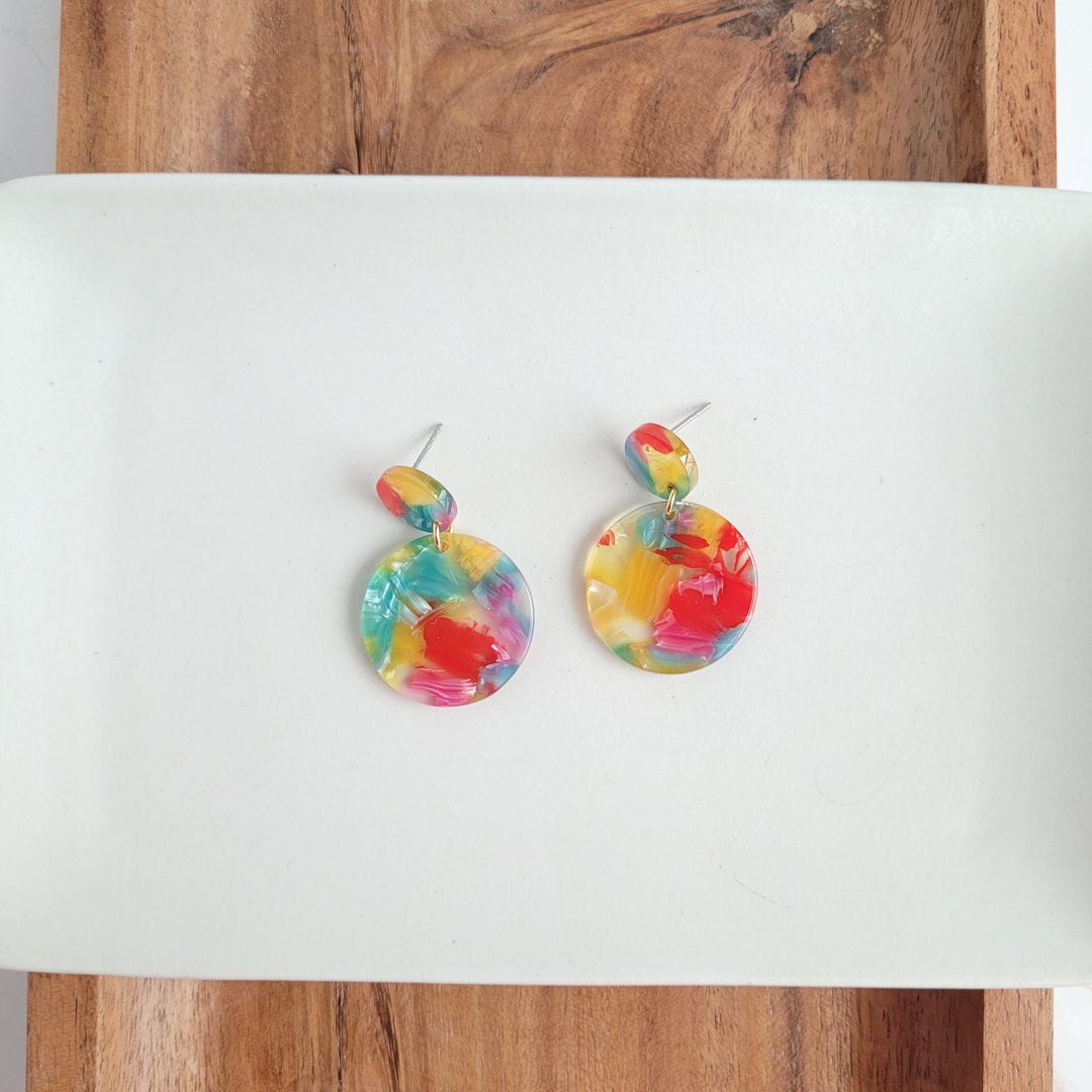 Addy Earrings - Rainbow Confetti by Spiffy & Splendid