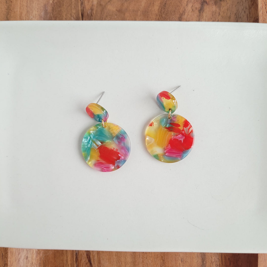 Addy Earrings - Rainbow Confetti by Spiffy & Splendid