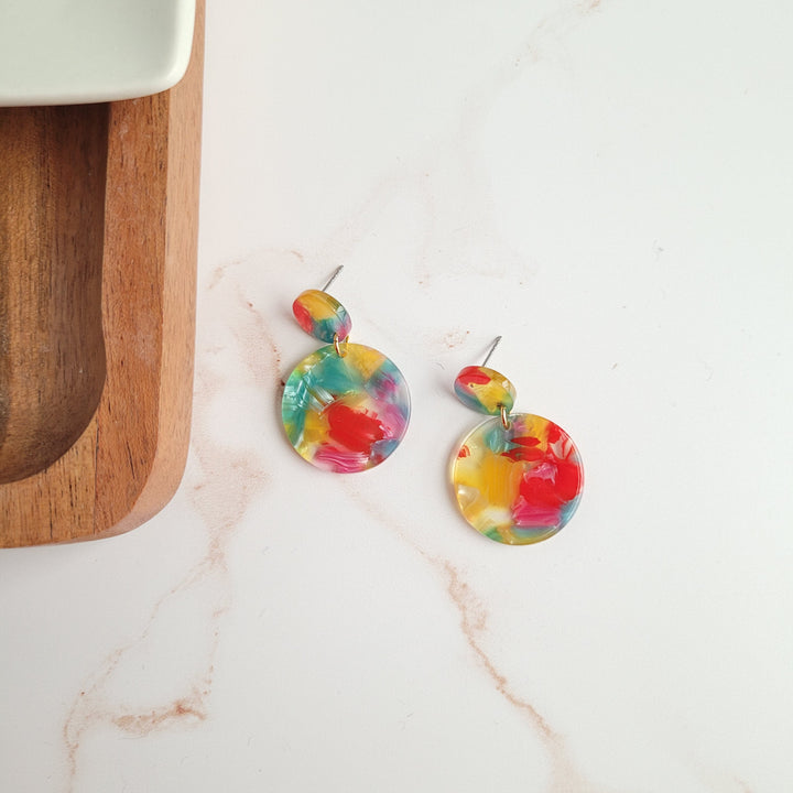 Addy Earrings - Rainbow Confetti by Spiffy & Splendid