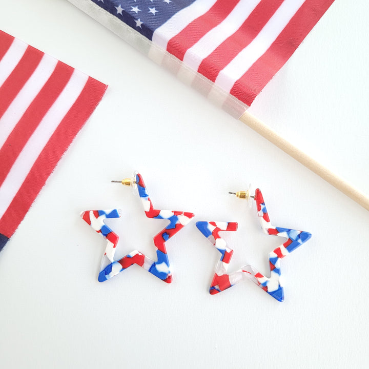 Star Hoops - Red, White & Blue by Spiffy & Splendid