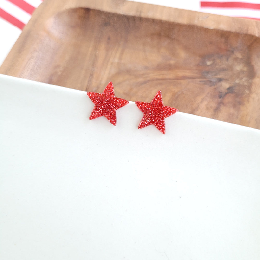 Liberty Star Studs - Red by Spiffy & Splendid