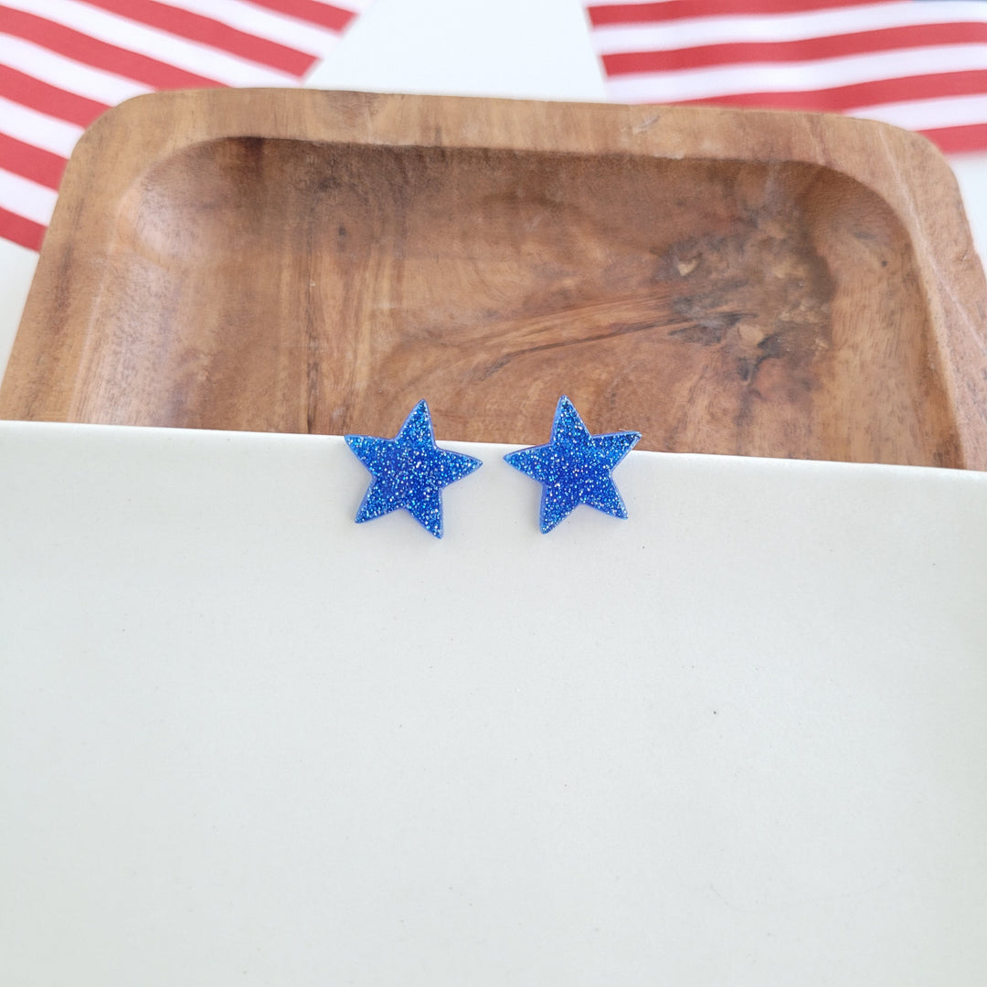 Liberty Star Studs - Blue by Spiffy & Splendid