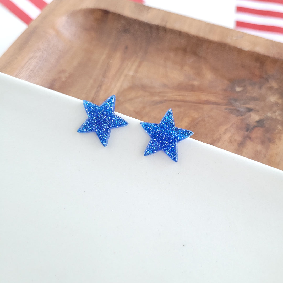 Liberty Star Studs - Blue by Spiffy & Splendid