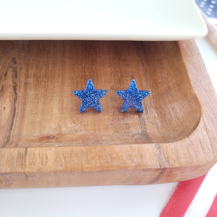 Liberty Star Studs - Blue by Spiffy & Splendid