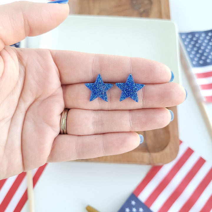 Liberty Star Studs - Blue by Spiffy & Splendid