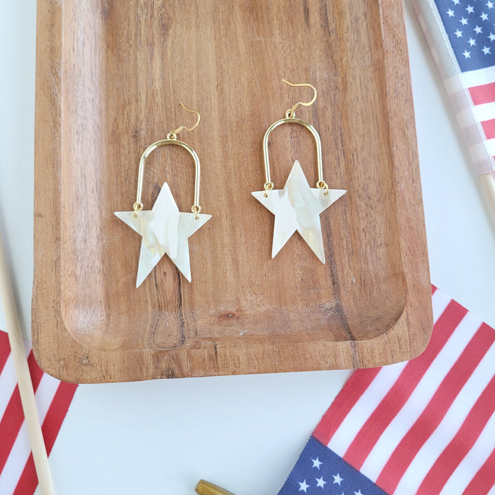 Rosie Star Earrings - Ivory by Spiffy & Splendid