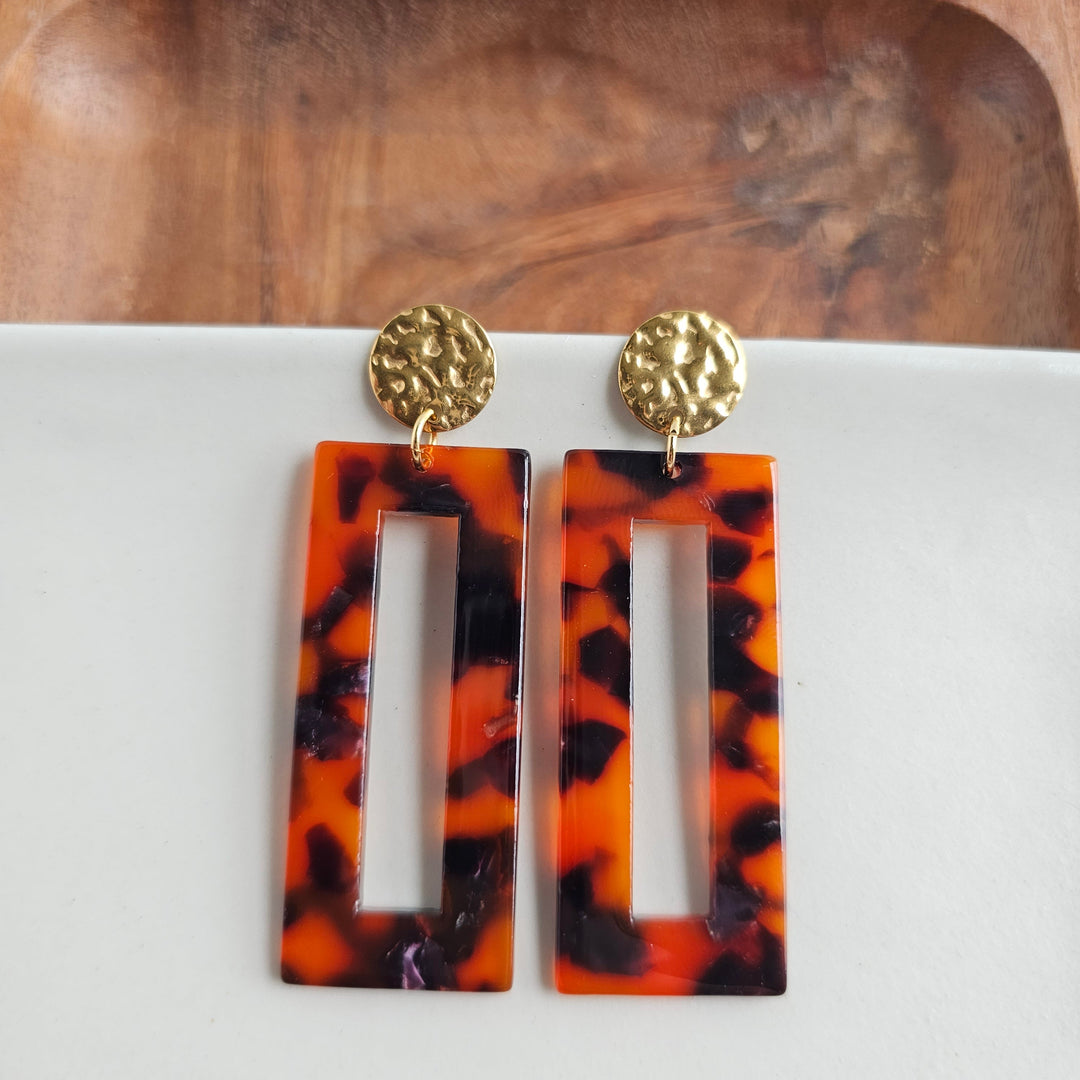 Vivian Earrings - Sedona Tortoise by Spiffy & Splendid