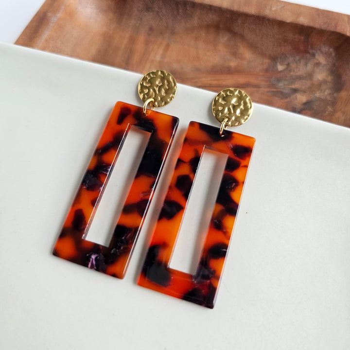 Vivian Earrings - Sedona Tortoise by Spiffy & Splendid