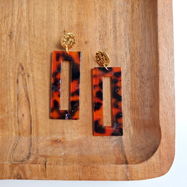 Vivian Earrings - Sedona Tortoise by Spiffy & Splendid