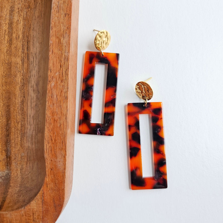 Vivian Earrings - Sedona Tortoise by Spiffy & Splendid