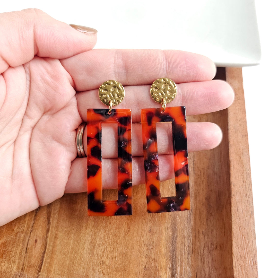 Vivian Earrings - Sedona Tortoise by Spiffy & Splendid