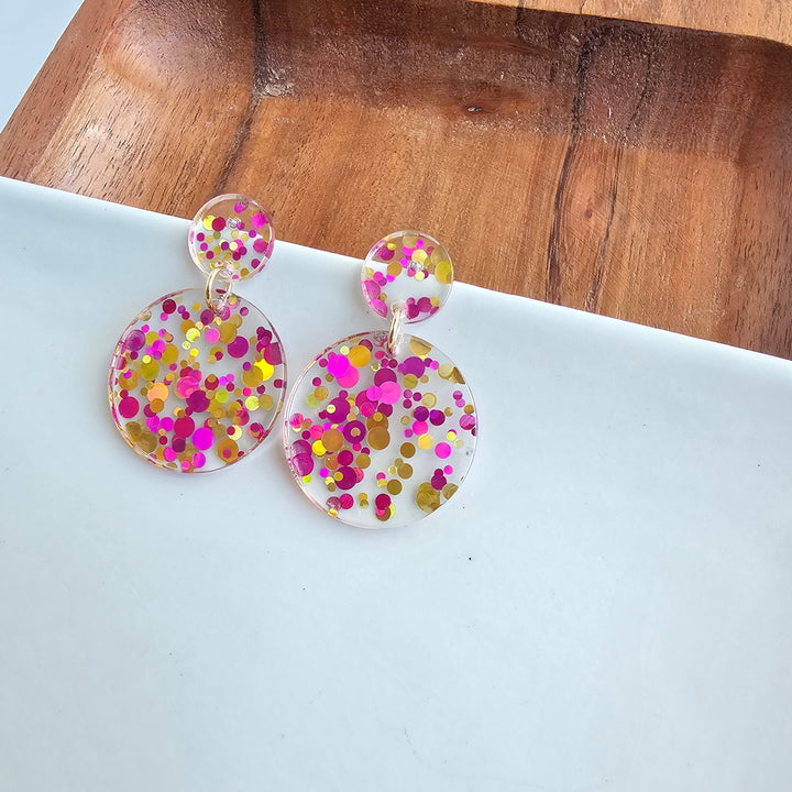 Addy Earrings - Pink Confetti by Spiffy & Splendid