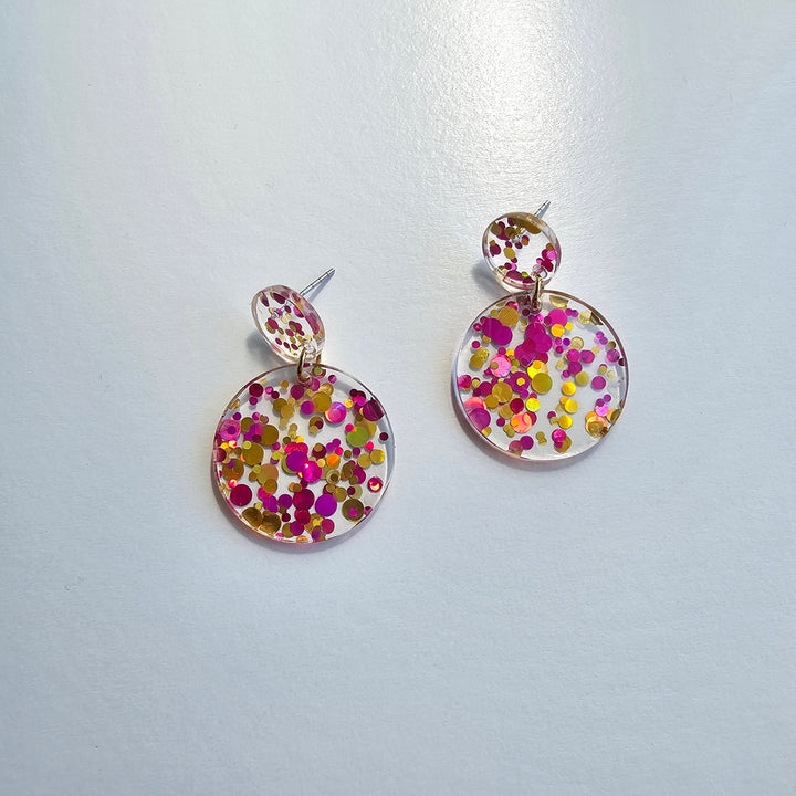 Addy Earrings - Pink Confetti by Spiffy & Splendid