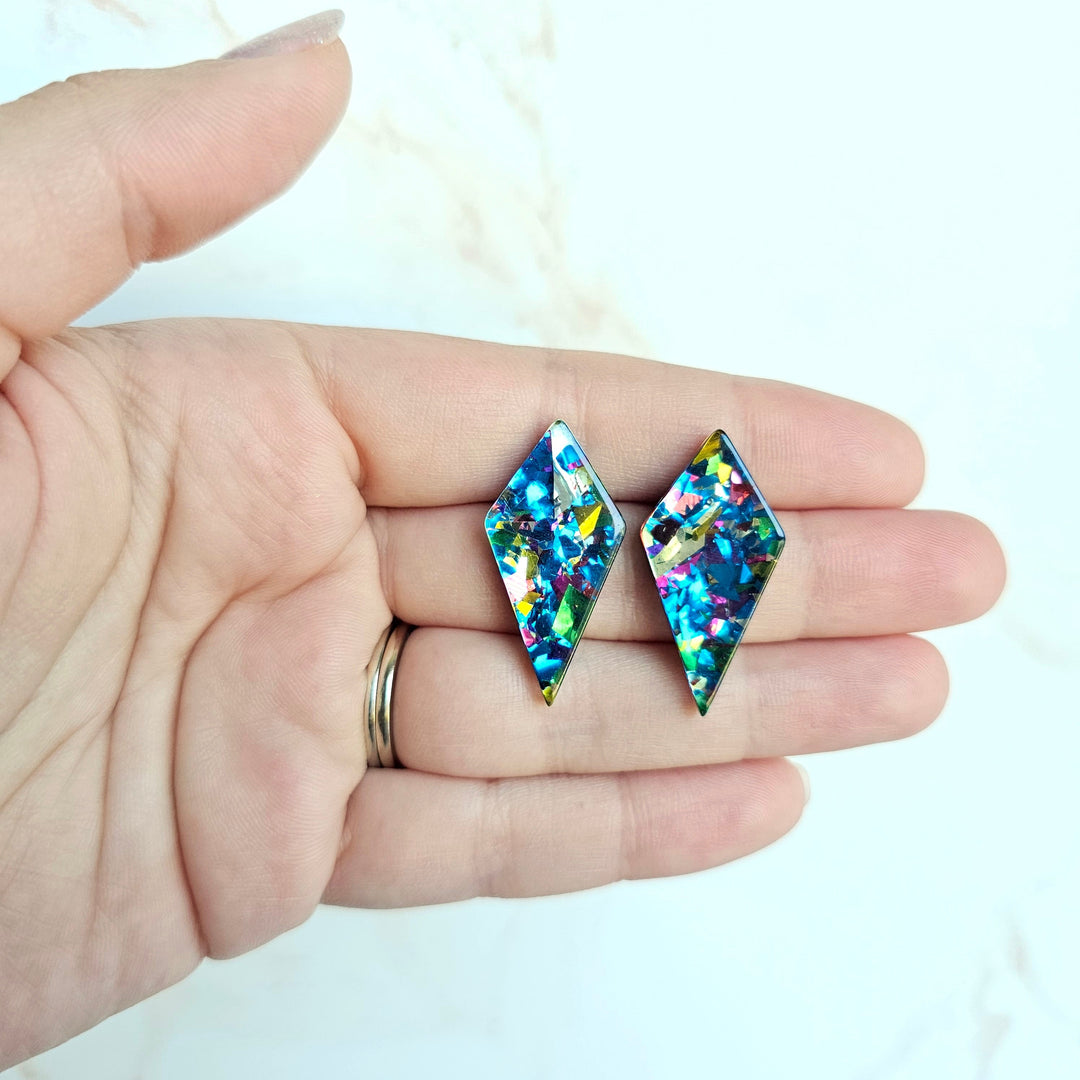 Crystal Studs - Blue Sparkle by Spiffy & Splendid